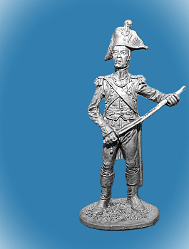 Картинка 039. Оловянный солдатик Офицер линейной пехоты Франция 1805г, 54мм  от магазина Масштаб
