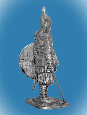 Картинка 276. Оловянный солдатик Воин княжеской дружины. Русь, 10 в., 54 мм  от магазина Масштаб