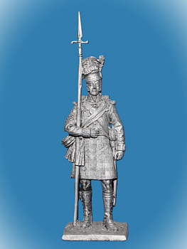 Картинка 135. Оловянный солдатик Сержант шотландской пехоты, 1815 г., 54мм  от магазина Масштаб