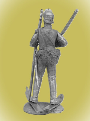 Картинка P-551 Оловянная фигура Датский лыжник-егерь, 1808 г, 54мм  от магазина Масштаб