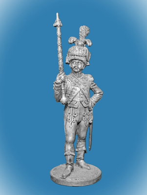 Картинка NAP-002 Оловянный солдатик Драм-мажор голландских гренадер 1810-11 гг., 54мм  от магазина Масштаб