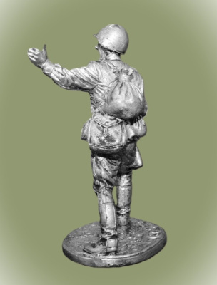 Картинка WWII-026 Оловянная миниатюра Гвардии рядовой Красной Армии, 1943-45 гг. СССР.  54 мм.  от магазина Масштаб