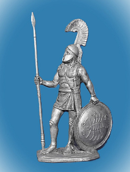 Картинка 208. Оловянный солдатик Спартанский гоплит, 480 год до н.э., 54мм  от магазина Масштаб