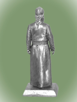 Картинка MMW0043 Оловянная миниатюра Монах Чернец, Русь, 13в, 54 мм  от магазина Масштаб