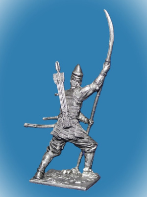 Картинка 173. Оловянный солдатик Асигару. Япония, 15-16 в, 54мм  от магазина Масштаб