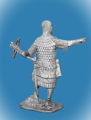 Картинка 018. Оловянный солдатик Немецкий арбалетчик, нач. 14 века  от магазина Масштаб