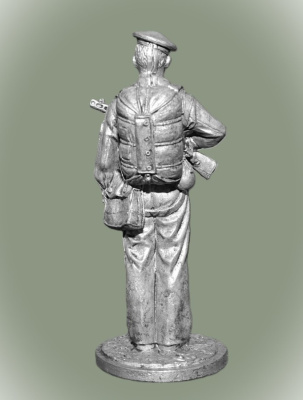 Картинка WWII-085 Оловянная фигура Краснофлотец парашютист-десантник, 1941г. СССР,  54мм  от магазина Масштаб