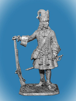 Картинка 270. Оловянный солдатик Петровский офицер, 1710 г., 54 мм  от магазина Масштаб