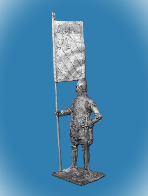 Картинка 145. Оловянный солдатик Жан де Монтагю, сэр Сомбернон. Бургундия, 14 в., 54мм  от магазина Масштаб