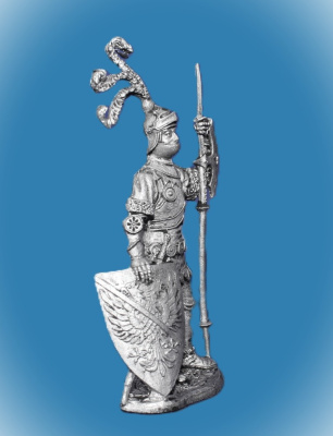 Картинка 094. Оловянный солдатик Европейский рыцарь, 15 век, 54мм  от магазина Масштаб