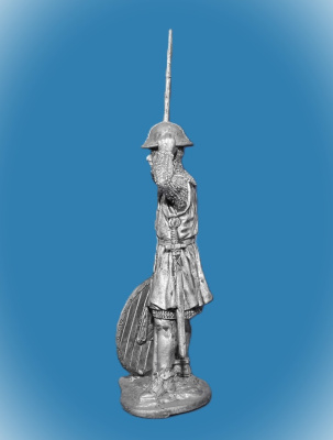 Картинка 076. Оловянный солдатик Европейский пехотинец, 14 век, 54мм  от магазина Масштаб