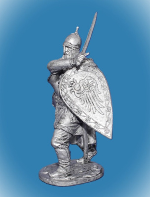 Картинка 277. Оловянный солдатик Рязанский воевода боярин Евпатий Коловрат, 1238 г, 54 мм  от магазина Масштаб