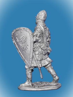 Картинка 104. Оловянный солдатик Ратник новгородского ополчения, 2-я пол. 14 в., 54мм  от магазина Масштаб