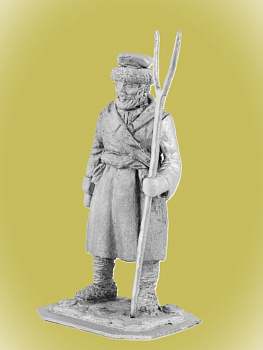 Картинка P-091 Партизан с вилами, 1812 г., 54 мм, металл  от магазина Масштаб