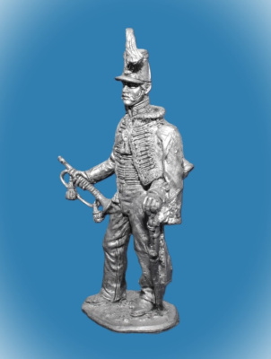 Картинка 088. Оловянный солдатик Трубач гусарского полка. Италия, 1848 г., 54мм  от магазина Масштаб