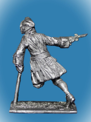 Картинка 063. Оловянный солдатик Пират, 18 век, 54мм  от магазина Масштаб