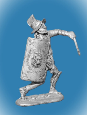 Картинка 079. Оловянный солдатик Римский гладиатор Самнит, 54мм  от магазина Масштаб
