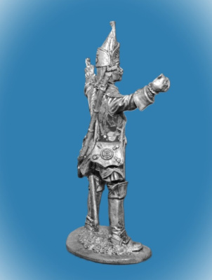 Картинка 035. Оловянный солдатик Русский гренадер Драгунского полка 1732-1774гг, 54мм  от магазина Масштаб