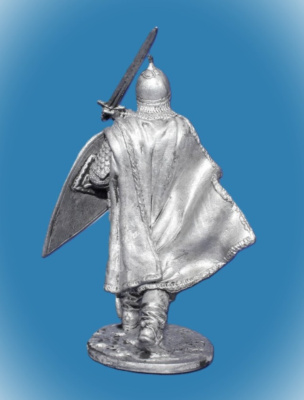 Картинка 277. Оловянный солдатик Рязанский воевода боярин Евпатий Коловрат, 1238 г, 54 мм  от магазина Масштаб