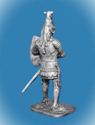 Картинка 099. Оловянный солдатик Сэр Хью Калвли. Англия, 2-я пол. 14 века, 54мм  от магазина Масштаб