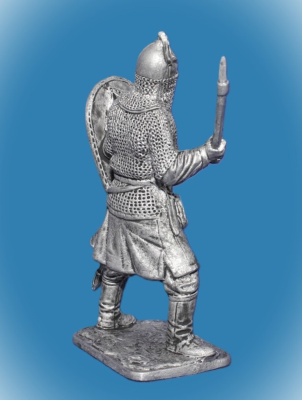 Картинка 340 Оловянный солдатик Русский ратник с топором, 54 мм  от магазина Масштаб