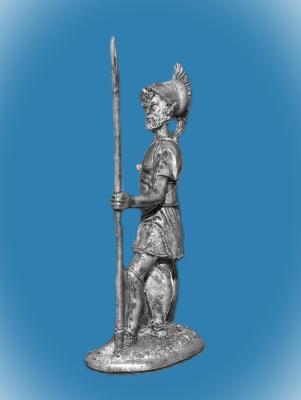 Картинка 007. Оловянный солдатик Спартанский гоплит, 5 век до н.э.  от магазина Масштаб