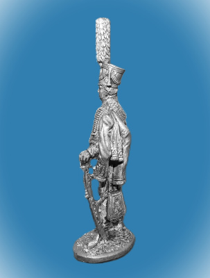 Картинка 025. Оловянный солдатик Обер-офицер гусарского полка. Россия, 1809-11 гг., 54мм  от магазина Масштаб