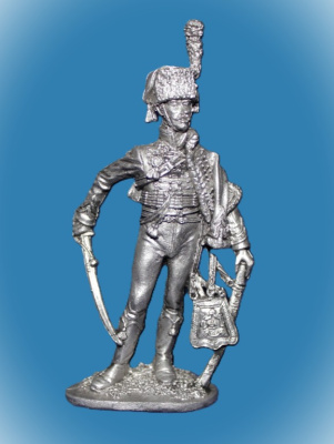 Картинка 053. Оловянный солдатик Офицер гвардейских конных егерей Франция 1805-15г, 54мм  от магазина Масштаб