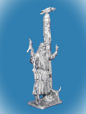 Картинка 303. Оловянный солдатик Волхв-древнеславянский языческий жрец и чародей, 9-11 вв, 54 мм  от магазина Масштаб