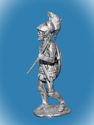 Картинка 086. Оловянный солдатик Греческий гоплит 4в до н.э., 54мм  от магазина Масштаб