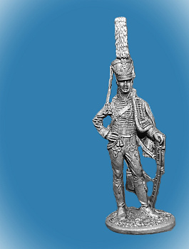 Картинка 025. Оловянный солдатик Обер-офицер гусарского полка. Россия, 1809-11 гг., 54мм  от магазина Масштаб
