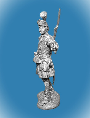 Картинка 081. Оловянный солдатик Русский гренадер ,1720г, 54мм  от магазина Масштаб