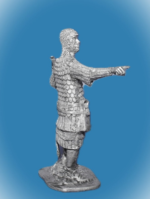 Картинка 018. Оловянный солдатик Немецкий арбалетчик, нач. 14 века  от магазина Масштаб