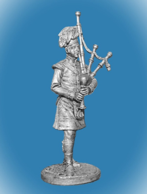 Картинка NAP-004 Оловянный солдатик Волынщик 92-го (Гордона) шотл. полка 1815 г., 54мм  от магазина Масштаб