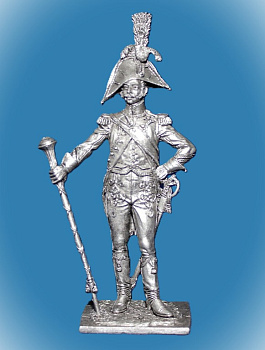 Картинка 122. Оловянный солдатик Тамбурмажор линейного полка. Франция, 1809-12 гг., 54мм  от магазина Масштаб