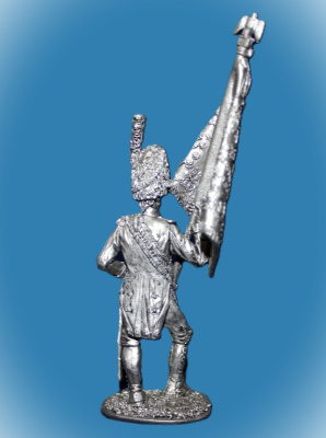 Картинка 049. Оловянный солдатик Орлоносец 1-го полка пеших гренадер гвардии Франция 1812, 54мм  от магазина Масштаб