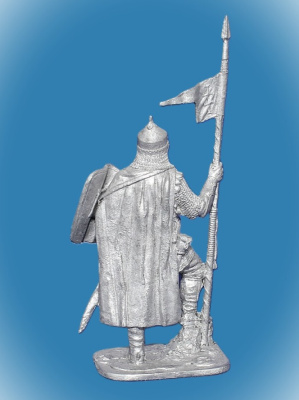 Картинка 242. Оловянный солдатик Русский конный воин, 14 век. ( пеший), 54мм  от магазина Масштаб