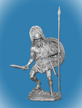 Картинка 133. Оловянный солдатик Лакедемонский командир. Греция, 5 век до н.э., 54мм  от магазина Масштаб