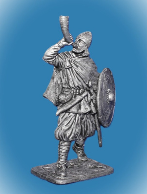 Картинка 215. Оловянный солдатик Викинг с рогом, 9-10 вв., 54мм  от магазина Масштаб