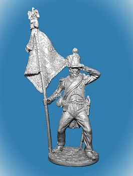 Картинка NAP-093 Оловянный солдатик Суб-лейтенант 1-й орлоносец линейного полка Франция 1812-15гг, 54 мм  от магазина Масштаб