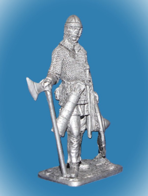 Картинка 334 Оловянный солдатик Воин княжеской дружины. Русь, 10 век, 54 мм  от магазина Масштаб