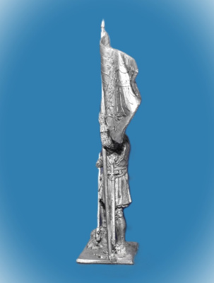 Картинка 166. Оловянный солдатик Немецкий пехотинец со знаменем, 14 в, 54мм  от магазина Масштаб