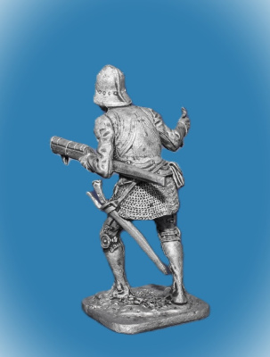 Картинка 071. Оловянный солдатик Швейцарский стрелок из ручницы, 15 век, 54мм  от магазина Масштаб