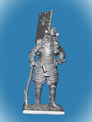 Картинка 120. Оловянный солдатик Самурай в походе, 16 век, 54мм  от магазина Масштаб