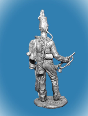 Картинка 088. Оловянный солдатик Трубач гусарского полка. Италия, 1848 г., 54мм  от магазина Масштаб
