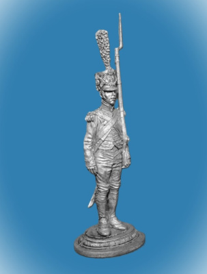 Картинка 054. Оловянный солдатик Фузелер-гренадер императорской гвардии Франция 1806-14гг, 54мм  от магазина Масштаб