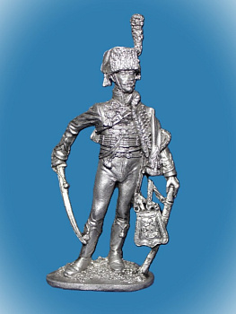 Картинка 053. Оловянный солдатик Офицер гвардейских конных егерей Франция 1805-15г, 54мм  от магазина Масштаб