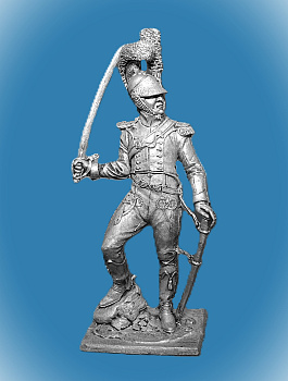 Картинка 044. Оловянный солдатик Офицер шевалежерского полка 1811-1814гг, 54мм  от магазина Масштаб