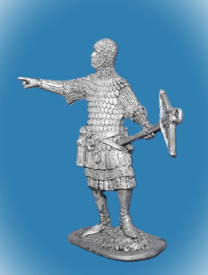 Картинка 018. Оловянный солдатик Немецкий арбалетчик, нач. 14 века  от магазина Масштаб