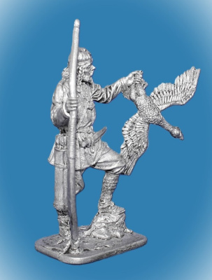 Картинка 256. Оловянный солдатик Викинг с луком. 9-10 в, 54мм  от магазина Масштаб